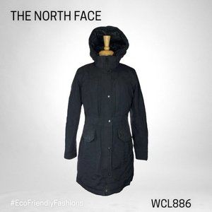 The North Face Black Hyvent Down Mid-Length Parka Hooded Women's Small